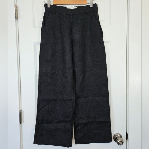 A&F Abercrombie & Fitch Linen Trouser Ultra High Wide Leg Pant 27S Short - Picture 3 of 6